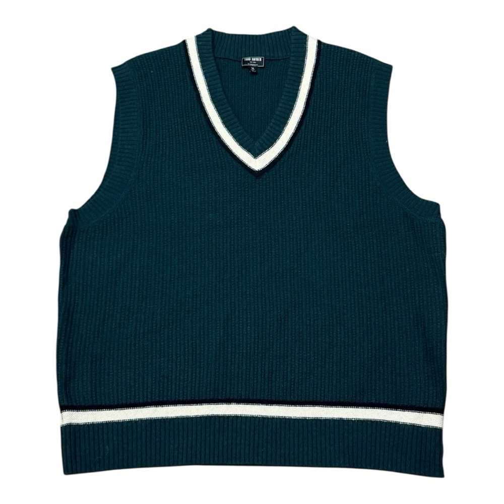 Todd Snyder Lambs Wool Dark Green Sweater Vest Men’s Sz XL
